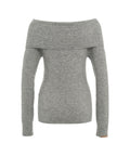 Off-shoulder maglione #grigio