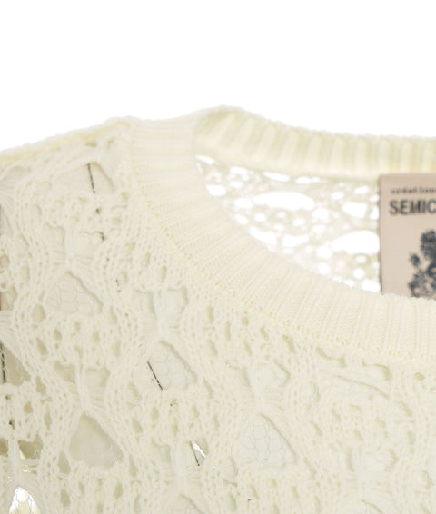 Maglia crochet #bianco