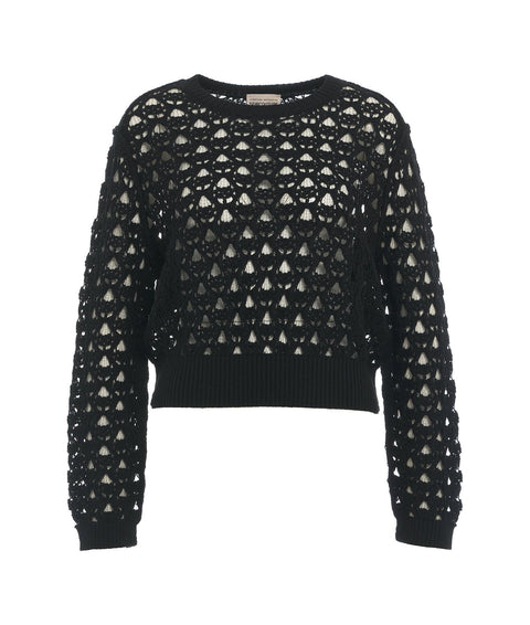 Maglia crochet #nero