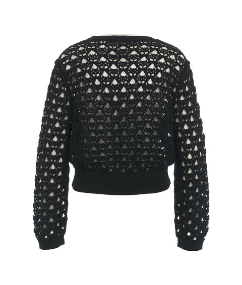 Maglia crochet #nero