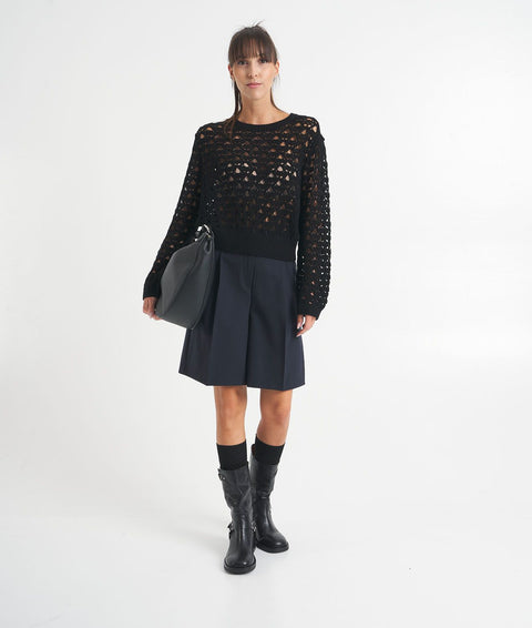 Maglia crochet #nero