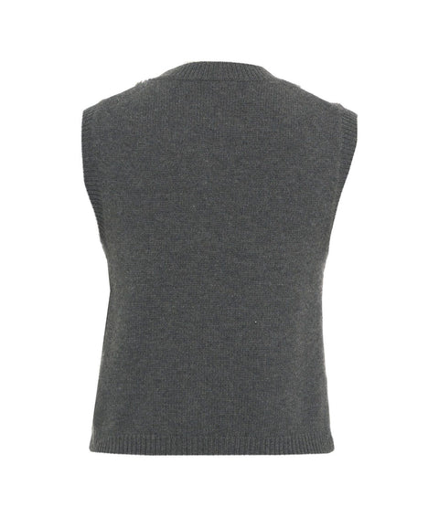 Gilet in misto cashmere 'Amlie' #grigio