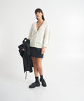 Cardigan in maglia #bianco