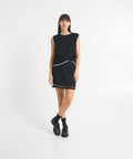 Gilet in maglia con dettagli di cucitura #nero