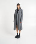 Cappotto in lana pressata #grigio