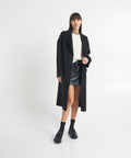 Cappotto in lana pressata #nero