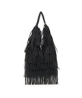 Shopper con frange 'Agnese Large' #nero