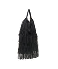 Shopper con frange 'Agnese Large' #nero