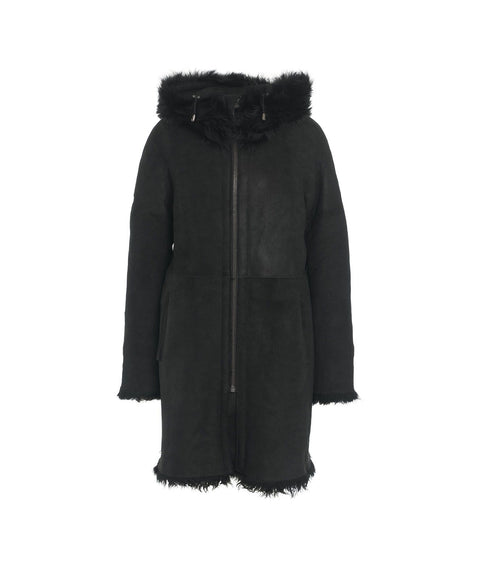 Cappotto in montone 'Capsule' #nero