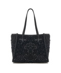 Shopper 'Marcella' in wool-boucle #nero