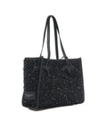 Shopper 'Marcella' in wool-boucle #nero