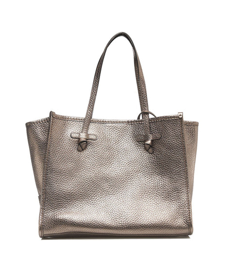 Shopper “Marcella” in pelle double bubble #bronzo