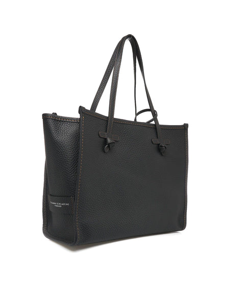 Shopper “Marcella” in pelle double bubble #nero