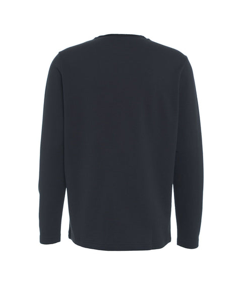 Maglia a maniche lunghe in merino 'Leonard' #blu