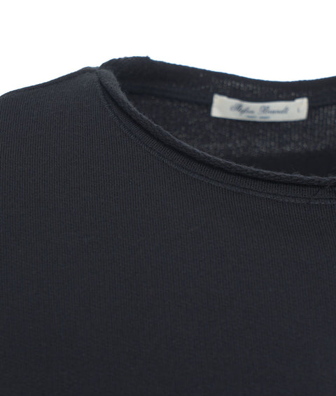 Maglia a maniche lunghe in merino 'Leonard' #blu