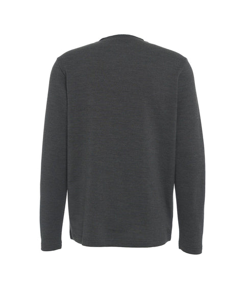 Maglia a maniche lunghe in merino 'Leonard' #grigio