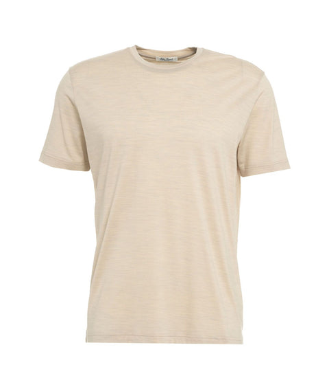 T-shirt in jersey merino 'Enno' #beige