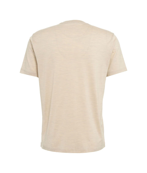 T-shirt in jersey merino 'Enno' #beige