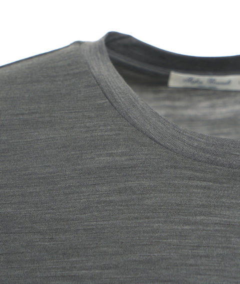 T-shirt in jersey merino 'Enno' #grigio