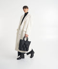 Cappotto 'Bisceglie' in misto lana alpaca #bianco