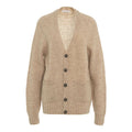 Cardigan in maglia in misto alpaca #marrone