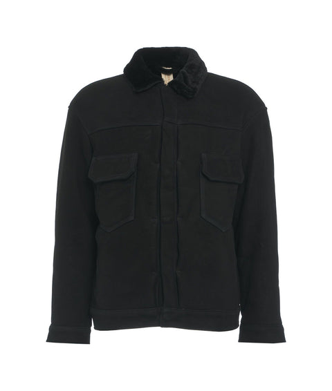 Overshirt in montone #nero