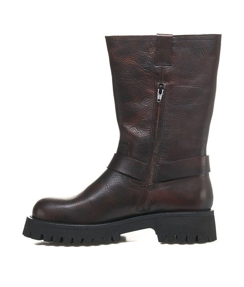 Biker boots #marrone