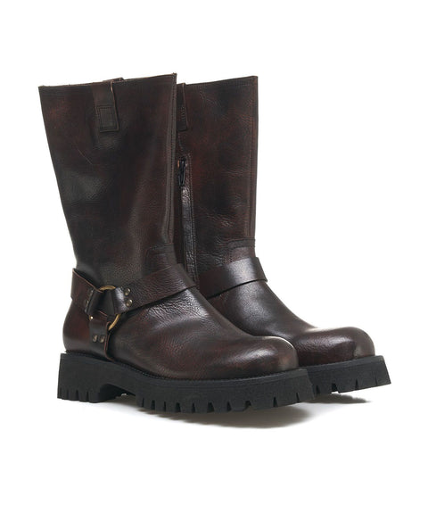 Biker boots #marrone