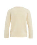 Maglia con scollo a V in misto alpaca #bianco