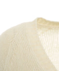 Maglia con scollo a V in misto alpaca #bianco