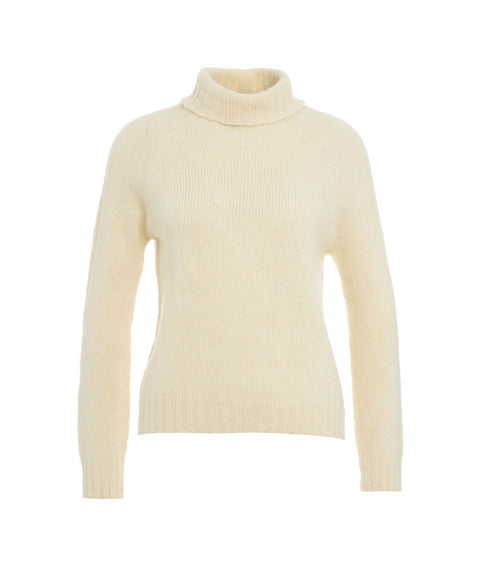 Maglione in misto lana alpaca #bianco