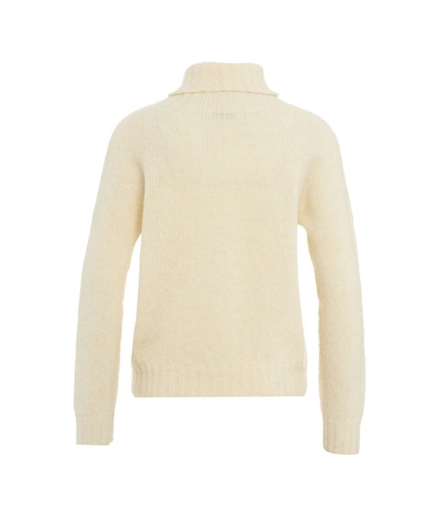 Maglione in misto lana alpaca #bianco