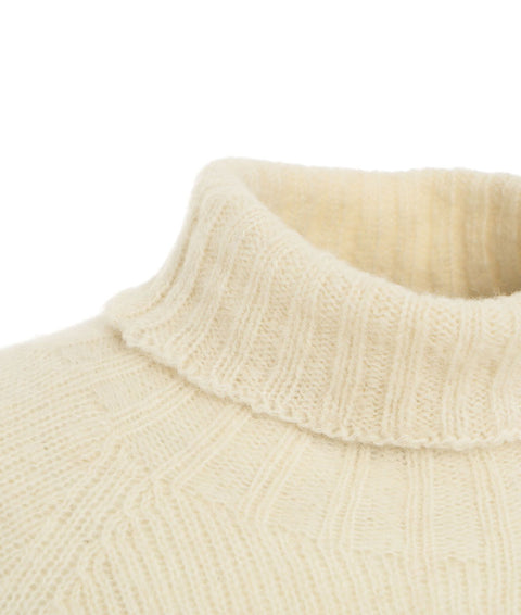 Maglione in misto lana alpaca #bianco