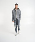 Cardigan 'Luwallace' in merino #grigio