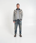 Cardigan con motivo norvegese 'Luwall' #grigio