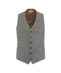 Gilet con motivo a spina di pesce 'Lusebastian' #grigio