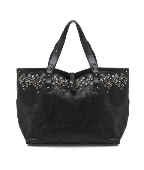 Shopper 'Bella di notte' in pelle #nero