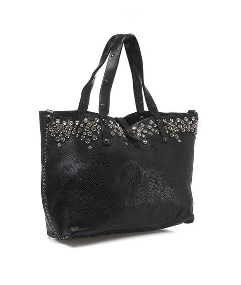 Shopper 'Bella di notte' in pelle #nero