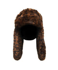 Trapper hat con stampa animalier #marrone