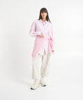 Camicia oversize a righe #rosa