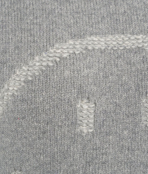 Maglione con logo #grigio