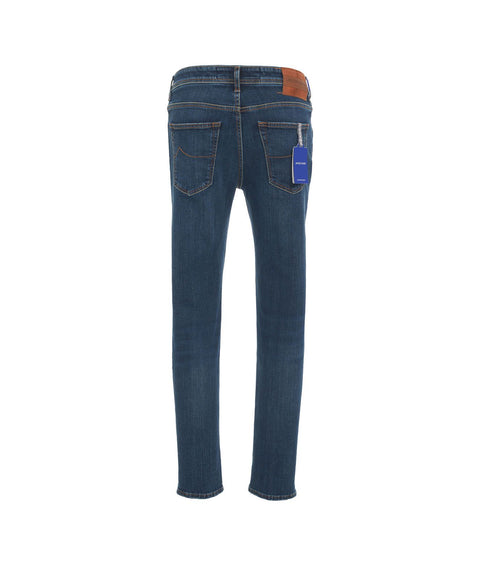 Jeans slim cropped carrot 'Scott' #blu