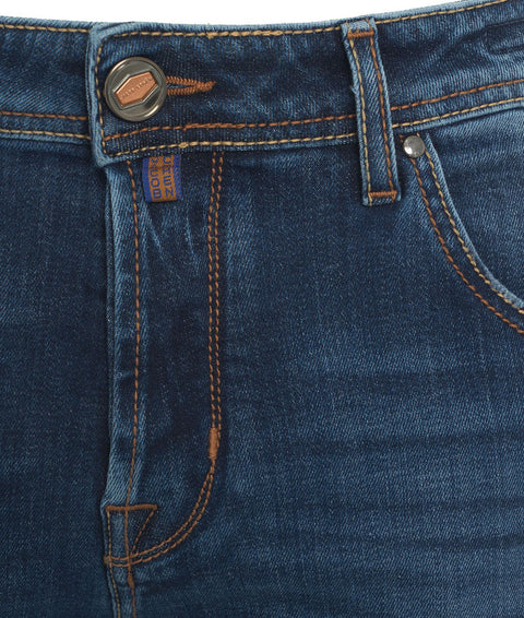 Jeans slim cropped carrot 'Scott' #blu