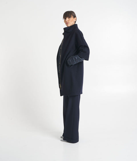 Cappotto in lana vergine #blu