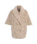 Cappotto teddy con maniche a pipistrello #beige