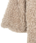 Cappotto teddy con maniche a pipistrello #beige