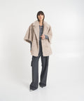 Cappotto teddy con maniche a pipistrello #beige