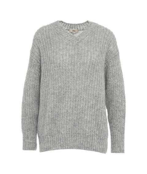 Maglione in misto alpaca #grigio