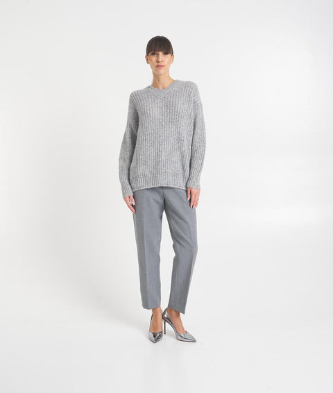 Maglione in misto alpaca #grigio