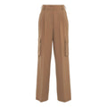 Pantaloni cargo con pieghe #marrone